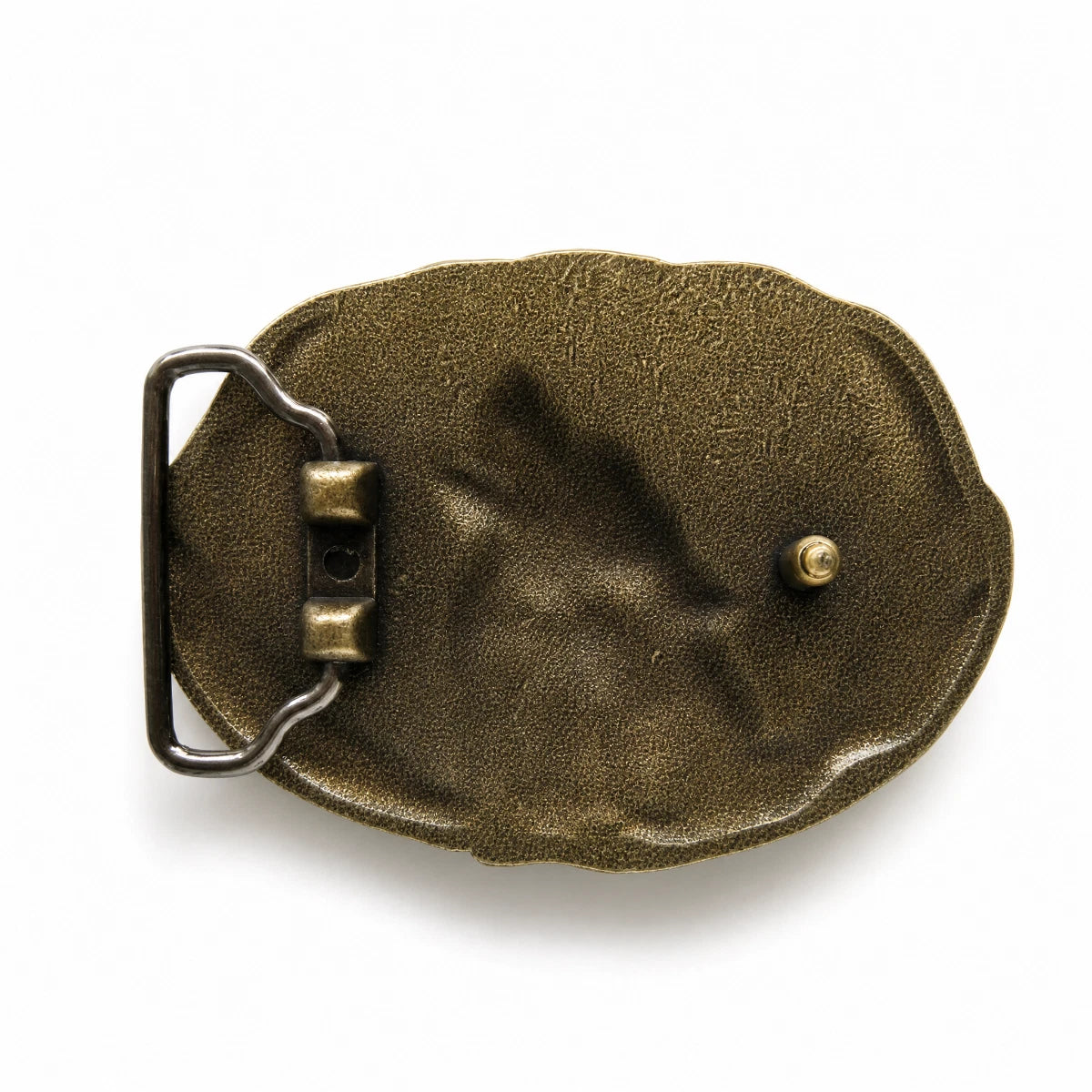 Howling Wolf & Moon Western Biker Belt Buckle - Antique Bronze Finish