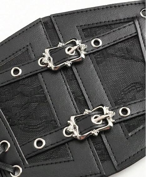 Wide Lace-Up Underbust Corset Belt - Stretchy Costume Belt