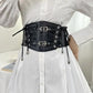Wide Lace-Up Underbust Corset Belt - Stretchy Costume Belt