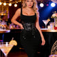 Wide Lace-Up Underbust Corset Belt - Stretchy Costume Belt