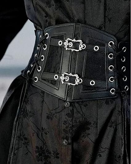 Wide Lace-Up Underbust Corset Belt - Stretchy Costume Belt
