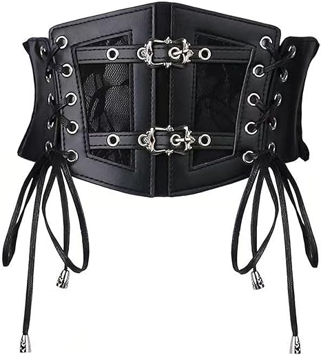 Wide Lace-Up Underbust Corset Belt - Stretchy Costume Belt