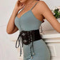 Wide Lace-Up Underbust Corset Belt - Stretchy Costume Belt