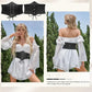 Lace-Up Waspie Corset Belt - Wide Elastic Waist Belt