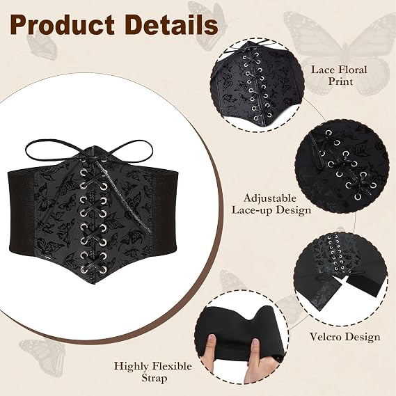 Women's Butterfly Lace-Up Elastic Corset Belt