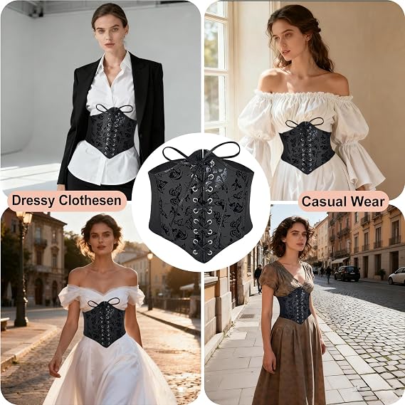Women's Butterfly Lace-Up Elastic Corset Belt