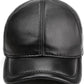 Lambskin Leather Baseball Cap for Winter & Outdoor