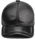 Lambskin Leather Baseball Cap for Winter & Outdoor