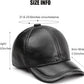 Lambskin Leather Baseball Cap for Winter & Outdoor