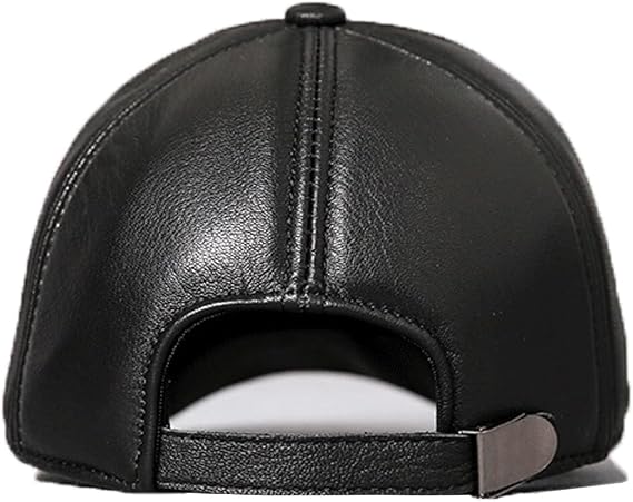 Lambskin Leather Baseball Cap for Winter & Outdoor