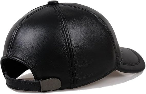 Lambskin Leather Baseball Cap for Winter & Outdoor