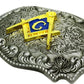 Large Gold Tone Fraternal Rodeo Western Belt Buckle