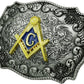 Large Gold Tone Fraternal Rodeo Western Belt Buckle