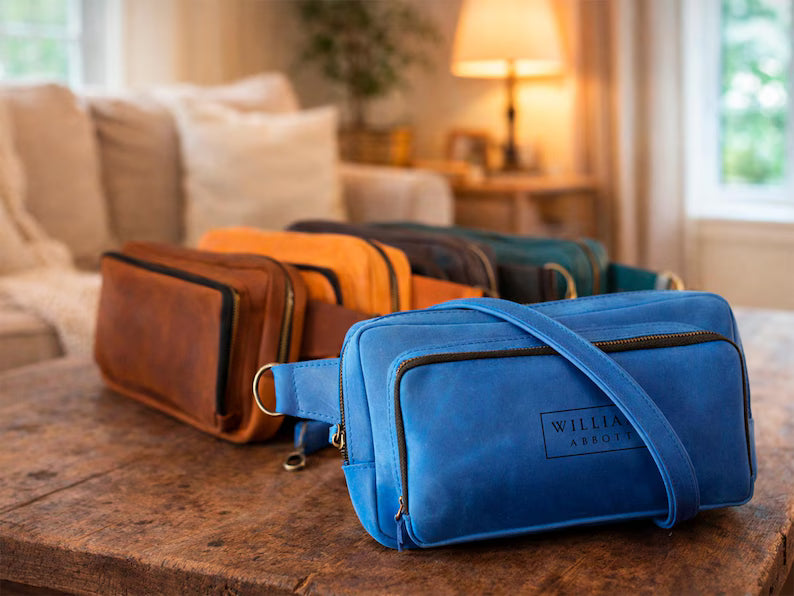 Personalized Leather Crossbody Bag – Custom Name