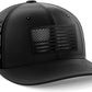 Leather Flag Patch Snapback Cap - American Flag Design