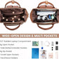 Leather Laptop Backpack for Women with USB Port - 15.6