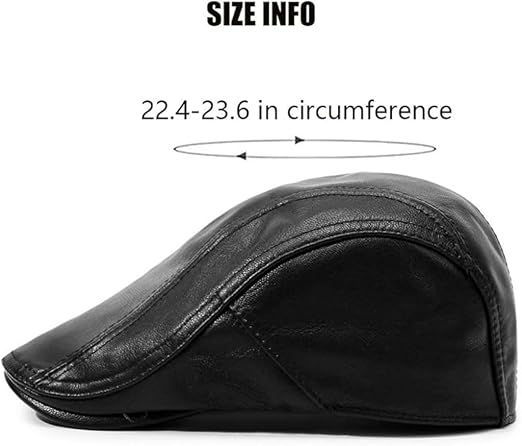 Lambskin Leather Newsboy Flat Cap - Gatsby Style