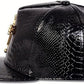 Leather Snapback Hat with Cross Emblem - Hip Hop Style