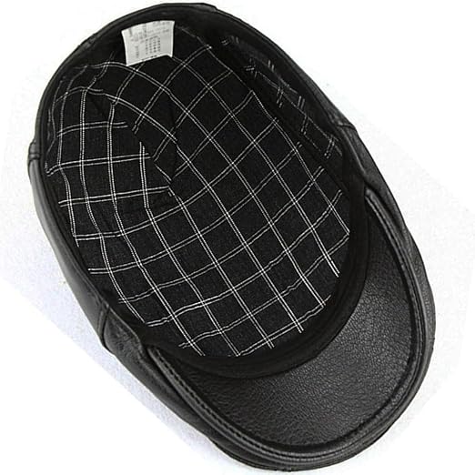 Lambskin Leather Newsboy Flat Cap - Gatsby Style