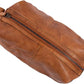 Light Tan Handcrafted Leather Dopp Kit for Men & Women