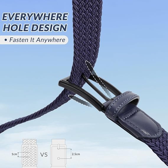 Lightweight Breathable Elastic Woven Golf Belt for Men