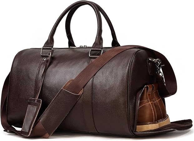 Lychee Grain Leather Carry-On Duffel - Airline Approved