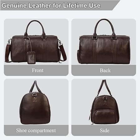 Lychee Grain Leather Carry-On Duffel - Airline Approved