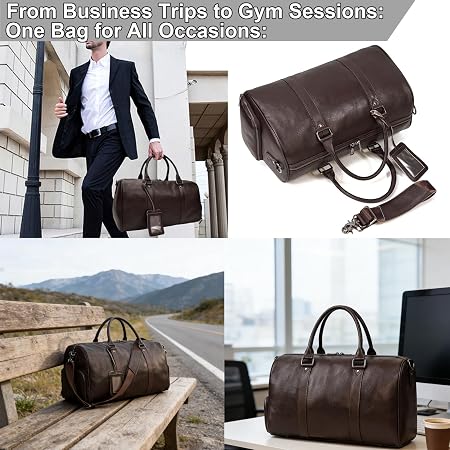 Lychee Grain Leather Carry-On Duffel - Airline Approved