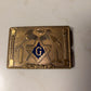 Masonic Lodge Bronze Fraternal Belt Buckle