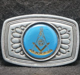 Masonic Symbol Brotherhood Pewter Belt Buckle