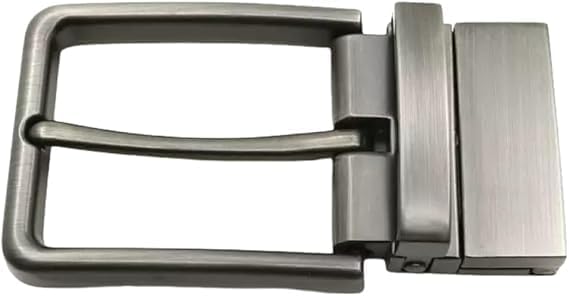 Matte Gray Reversible Clamp Buckle - Modern Sleek Style