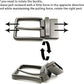 Matte Gray Reversible Clamp Buckle - Modern Sleek Style