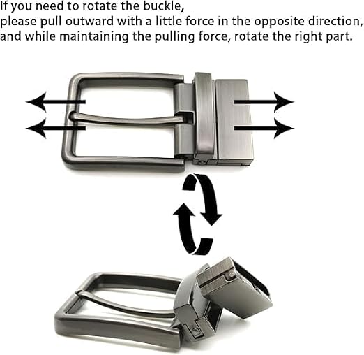 Matte Gray Reversible Clamp Buckle - Modern Sleek Style