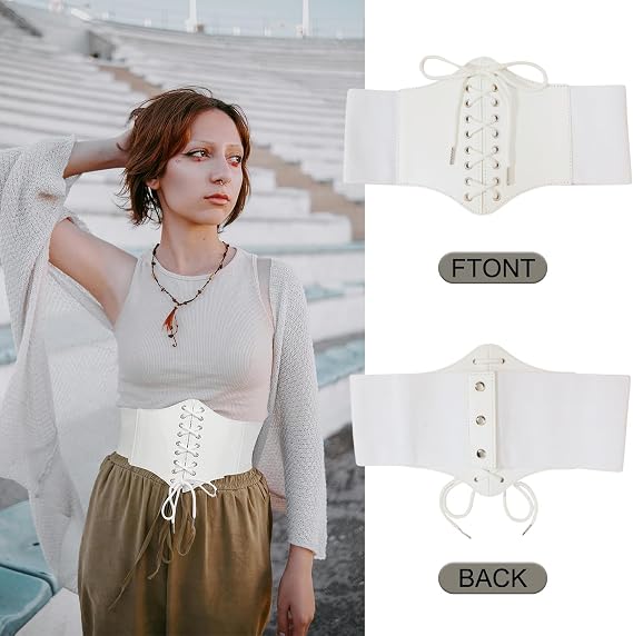 Medieval Style Lace-Up Corset Belt - Retro Waist Cincher