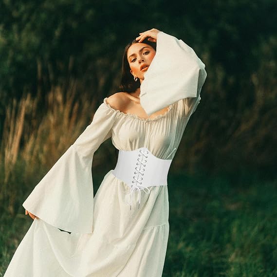 Medieval Style Lace-Up Corset Belt - Retro Waist Cincher