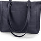 Medium Leather Tote Bag with Zip Closure