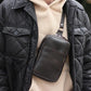 Men's Compact Leather Chest Sling Phone Bag