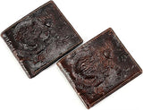Men's Embossed Dragon Pattern Leather Wallet
