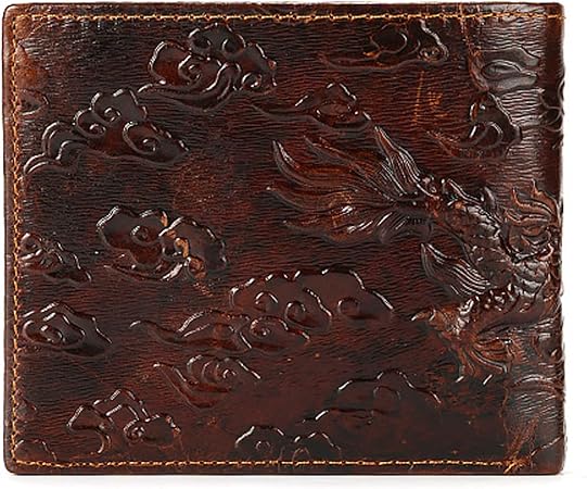 Men's Embossed Dragon Pattern Leather Wallet