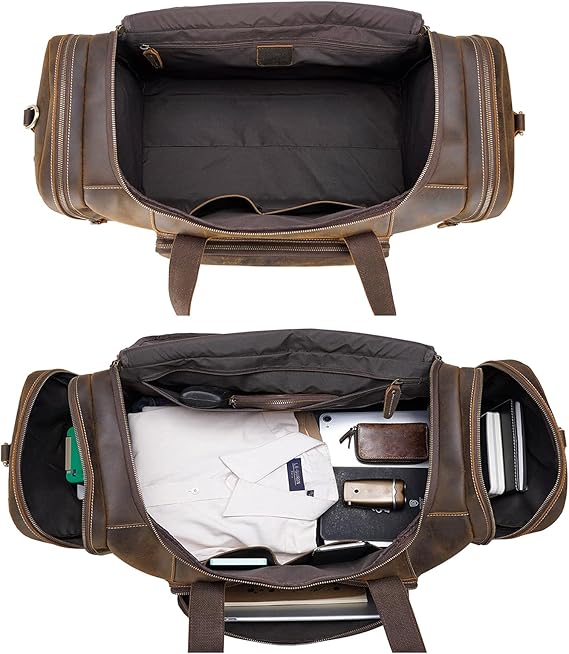 Men's Extra-Large Full Grain Cowhide Weekender – 26