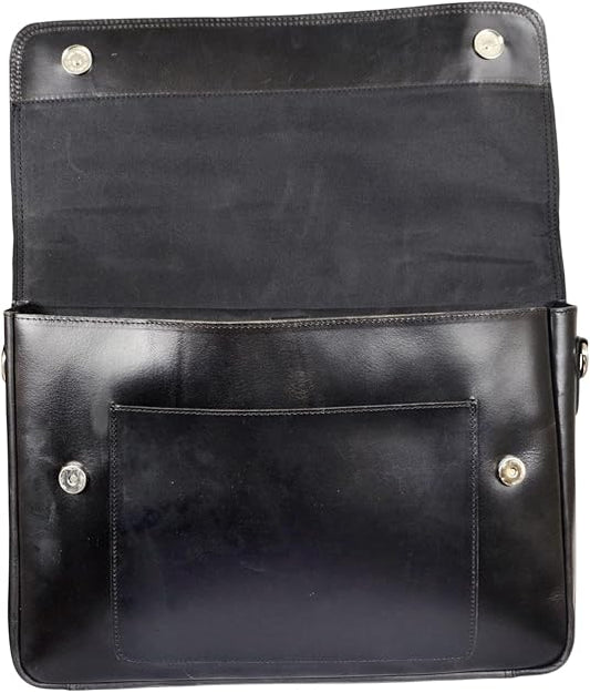 Men's Full-Grain Leather Briefcase – Brass Hardware