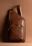 Men's Full Grain Leather RFID Crossbody Bag