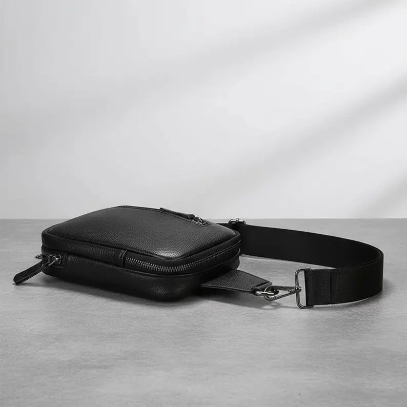 Men's Genuine Leather Chest Sling Bag