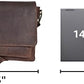 Men's Handcrafted Full-Grain Leather Messenger Bag
