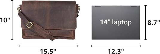 Men's Handcrafted Full-Grain Leather Messenger Bag