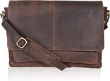 Men's Handcrafted Full-Grain Leather Messenger Bag