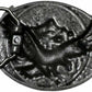 Men's Large Skull Western Belt Buckle, Vintage Silver Cowboy for Men & Women