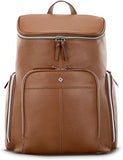 Men's Pebbled Leather Deluxe Backpack – Cognac