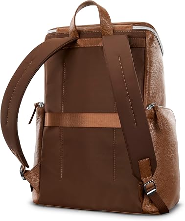 Men's Pebbled Leather Deluxe Backpack – Cognac