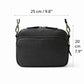 Men's Personalized Black Leather Messenger Bag
